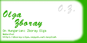 olga zboray business card